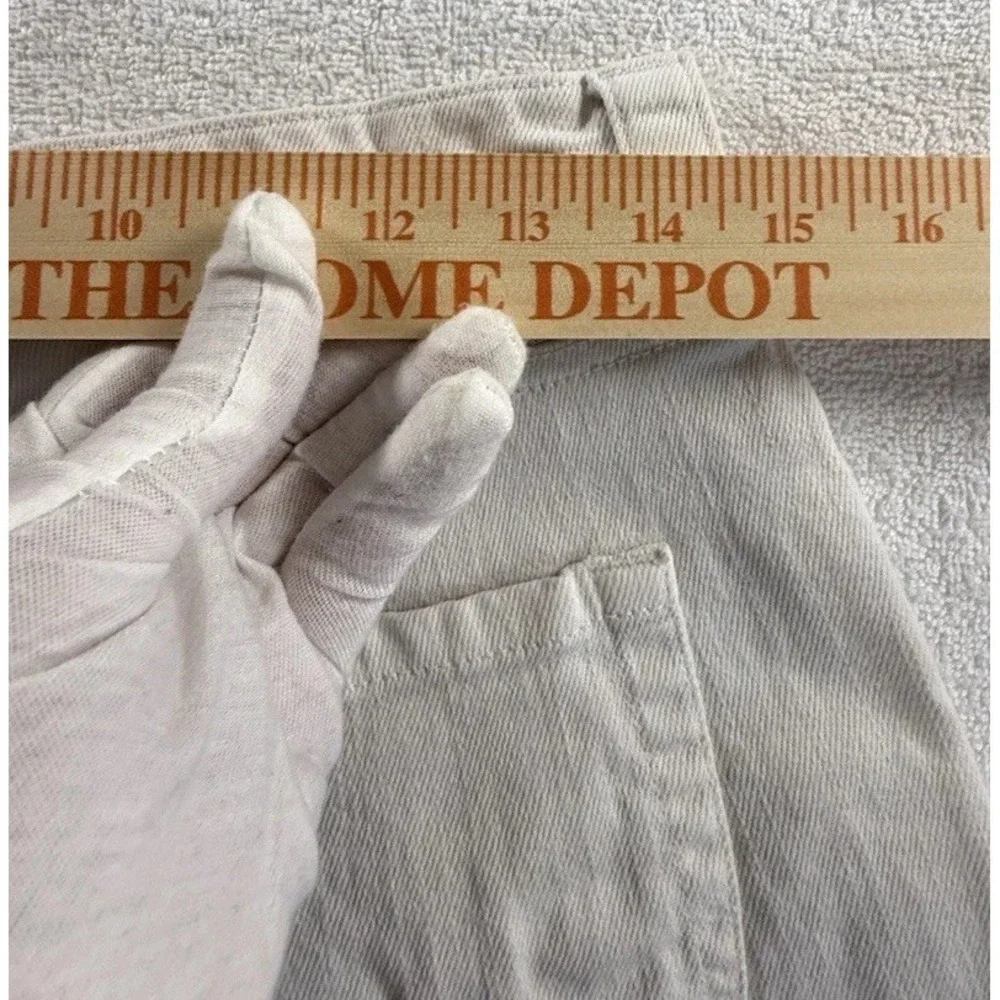 J Crew Mercantile Women's Mid Rise Denim‎ Shorts Size 24 White Frayed Hem